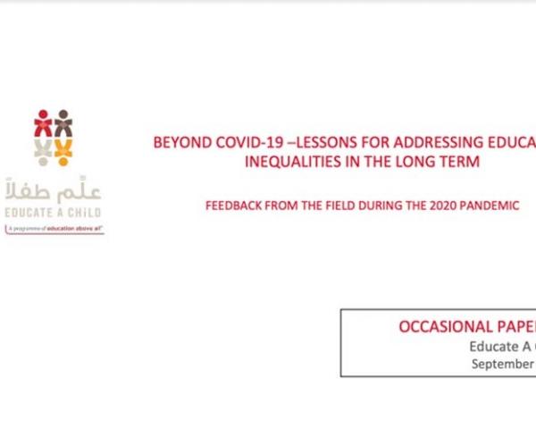 Beyond COVID-19 – Lessons for Addressing Education Inequalities in the Long Term